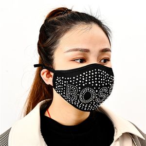 2022 Máscaras coloridas de moda Bling diamante festa máscara strass máscara lavável sexy holloween máscaras para mulheres