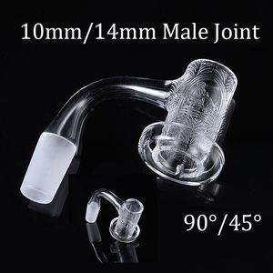 Volkanik Baskılı Dikişsiz Tamamen Kaynak Sigara Aksesuarları 10mm 14mm Erkek Ortak Kuvars Banger Cam Bongs Banger Çivi