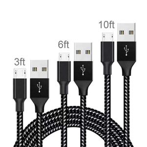 Typ-C-Kabel für S20 S8, ungebrochener Metallstecker, Stoff, Nylongeflecht, Micro-USB-Kabel, Ladekabel, Micro/Typ C für Samsung S20