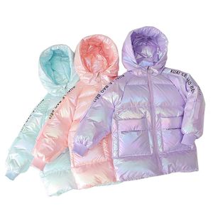 2020 Bright face down ragazze giacca nuovo autunno inverno abbigliamento Ragazzi ragazze giacca con cappuccio per bambini 3-10 anni cappotto per bambini LJ201017