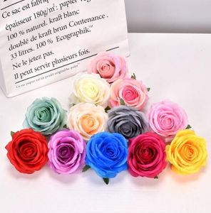 200 st 10 cm Silk Rose Artificial Flower Heads Diy Flower For Wedding Wall Arch Bouquet Decoration Flowers