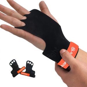 Procircleレザーの体操のグリップ重量の持ち上がるトレーニング手袋の手首サポートの手紙の支持ヤシの保護Q0107