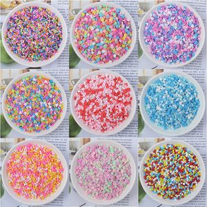 500g Polimer Sıcak Yumuşak Kil Boncuk Düz Yuvarlak Gevşek Sprinkles Renkli DIY El Sanatları için Tiny Sevimli Plastik Slime Aksesuarları 0941