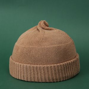 Kvinnor Män Höst Ny Fashion Beanies Stickad Varm Hyresvärd Hatt Kepsar Solid Cool Melon Caps för Lady