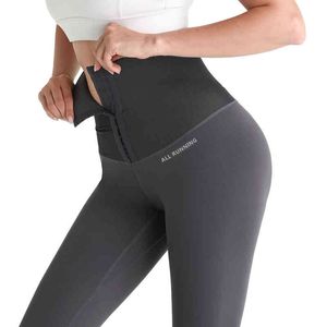 F.Dyraa Yoga byxor Hög midja Trainer Kvinnor Sport Leggings Gym Tights Running Trouser Fitness Workout Tummy Control S-XXL H1221