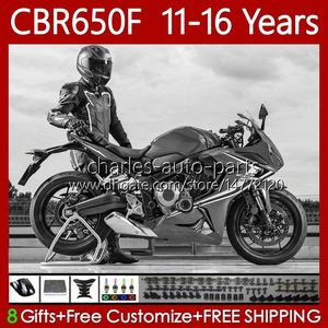 Fairings Kit for Honda CBR-650F CBR 650F 2011 2012 2014 2015 2015 Body 73No.88 Gloss Gray CBR-650 CBR 650 CBR650 F 2011-2016 650cc CBR650F 11 12 13 14 15 16 16