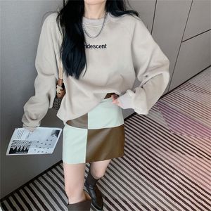 Çalışma Elbiseler Alien Kitty Rahat Tiki Tarzı Kadın Gevşek Chic Pamuk Tişörtü Takım Elbise 2021 Seksi OL Yüksek Bel Ekose Bodycon Mini Etekler