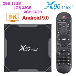 X96 Max+ Android 9.0 TV Box 4GB RAM Amlogice S905X3 2GB 16GB 8K Video Player 2.4G5GDual WiFi HD 1000M X96MAX