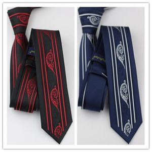 Casacos De Paisley Magros venda por atacado-Gravata Gravatas Design de terno dos homens preto com laço azul vermelho prata paisley gravata skinny cm vestido camisas casamento cravat gravatas1
