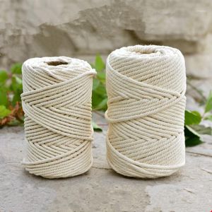 Garn mm mm mm mm mm10mm Naturligt handgjord bomullsledning Gänga Macrame Crochet Rope DIY Hängande Tapestry Vävning Stickning Rope1