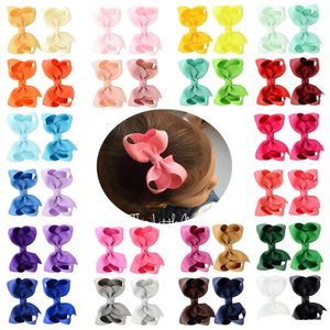3.2 Inch Baby Girls Bow Hairpins Grosgrain Ribbon Bows Kids Girl Accessories W/ Clip Boutique Bow Hairpins Hair Ornaments Accessories