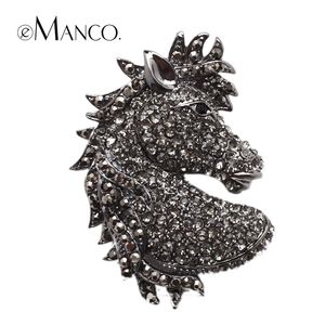Wholesale rhinestone horse brooch resale online - eManco Full rhinestone Creative Horse Brooches New promotions High Quality Fashion bijoux Creative Christmas gift BR02766 Y200323