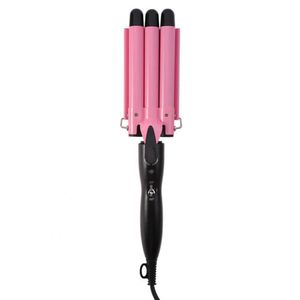 Freeshipping Hair Curling Iron Ceramic Triple Professional Triple Pipe Curler Egg Roll Hår Styling Verktyg Hair Styler Wand Curler Irons