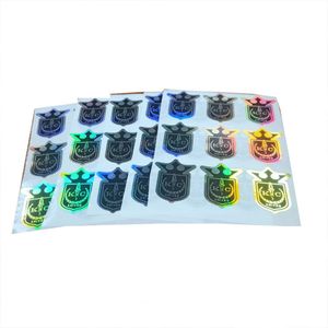Custom Irregular Die-cutter Holographic Stickers Labels Color Change Rainbow Logo Waterproof Vinyl Adhesive Sticker