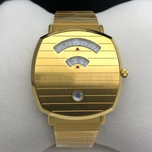 ファッション高品質 38 ミリメートルユニセックス女性メンズ腕時計クォーツムーブメントゴールド腕時計ステンレス鋼 Montre DE Luxe ボックス腕時計