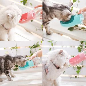 3colors 12oz pet accompanying cup outdoor water cup outdoor portable travel bottle dog drinking fountain cat water bottle free