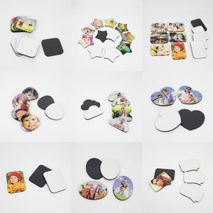 10pcs MDF 승화 빈 냉장고 자석 15 스타일 DIY 승화 공백 사랑스러운 부드러운 냉장고 자석 홈 가구 XD24104 장식