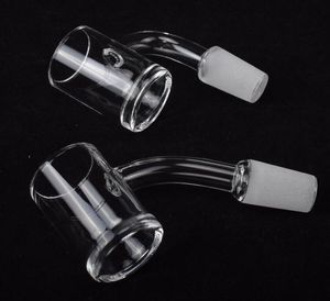 DHL !!! 2mm parede 25mmod apartamento de quartzo banger 10mm 14mm 18mm feminino feminino 4590 quartzo pregos de quartzo para plataformas de água bongs