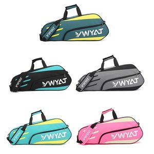 Multifunction Badminton Raquete Tênis Bag Grande Lightweight Waterproof Mochila Ombro Ao Ar Livre Treinamento Estilos Múltiplos 220211