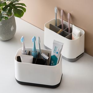 Multi-funct Toothbrush Holder Electric Teeth brush Toothpaste Holder Accessories Stand Makeup Case Shaving Brush Organizer Bathroom V1