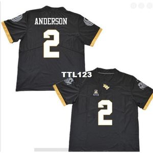 Novo 3740 UCF Knights Otis Anderson # 2 Real Completo Bordado Colégio Jersey Tamanho S-4XL ou Personalizado Qualquer nome ou Número Jersey