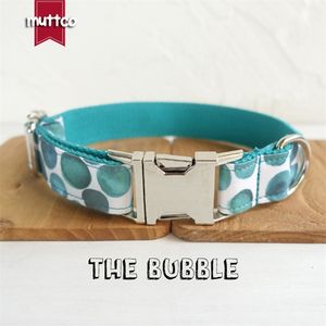 /ロットMuttco Wholesaleセルフデザインプレザリングドッグカラーバブルユニークな手作り犬カラーとリーク5サイズLJ201109