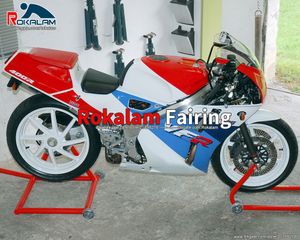 Feedings de motocicleta ABS para Honda VFR400RR NC30 1988 1989 1990 1991 VFF400 88-92 V4 V400R Vermelho Branco Custom Fairing Cowling