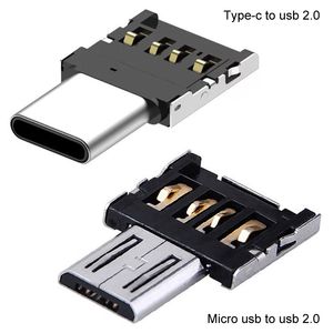 Mosible OTG Micro USB Type C Adapter USB-C Male to USB 2.0 Female Data Connector for Macbook Samsung Xiaomi Huawei Android Phone