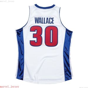 100% cuciture Rasheed Wallace White 2003-04 Jersey XS-6xl Maglie da basket Maglie da basket da pallacanestro da basket da donna a buon mercato
