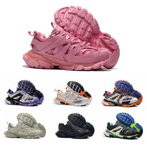 Högkvalitativa rosa vita tränare Release 3.0 Tess s Paris Triple s Sneakers Casual Skor för kvinnor Mens Outdoor Fashion Sports Zapatos 36-45