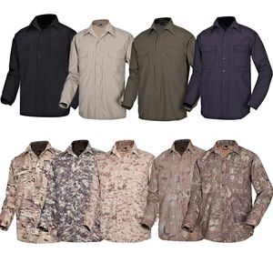 Utomhusjakt Fotograferingskjorta Battle Dress Uniform Tactical Camo Bdu Army Combat Kläder Quick Dry Camouflage Shirt NO05-139