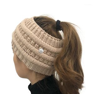 Beanie/Skull Caps Winter Beanie Hat For Women Stretch Sticked Crochet Beanies Cap Warm ullhattar Pannband Lady Autumn1