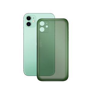 Ultra fino fosca transparente casos transparentes para iphone 13 12 11 pro max pp coque fosco duro macio magro meio limpa capa capa para telefone inteligente colorido