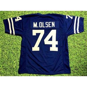 Mitch Niestandardowe koszulki piłkarskie Mężczyźni Młodzież Kobiety Vintage 74 Merlin Olsen Niestandardowy Przerażający Czwórka Czwórka Rzadka Szkoła średnia S-6XL lub dowolna nazwa i koszulki numeryczne