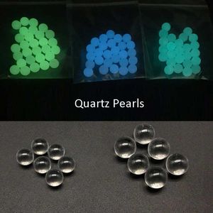 Beracky 4mm 5mm 6mm 8mm 10mm Smoking Quartz Terp Dab Pearls Balls Luminous Glowing Blue Green Clear Pearl For Banger Nails Water Bongs