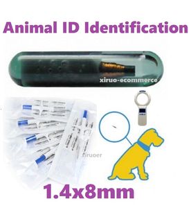 100sets Non-medical ID Transponder Syringe rfid injector 1.4X8mm FDX-b Microchip for animal identification ISO 11784 For Pet access control