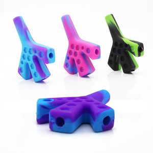 Silicone Poltice Holder Triple Burle Roll Paper Cones Solter Trident Mutiple Herb Herb Tipe Tipe Cigarette Bocalpient Dips Rolling Papers Cone