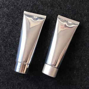 80ml Tom Silver Lotion Plast Soft Tube För Kosmetisk Hudvård Krämförpackning, 80g Krambehållare Flaskor med skruvlock