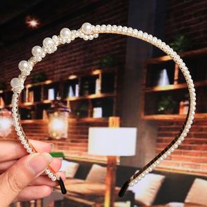 Uppdatera Pearl pannband pärlor Bow Crown pannband för kvinnor flickor bröllop brud hår båge mode smycken vilja och sandig