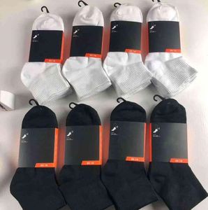 Herrensocken Damen Herren Hochwertige Baumwolle Allgleiches Klassischer Knöchelbrief Atmungsaktive Schwarz-Weiß-Mischung Fußball Basketball Sportsocken Großhandel