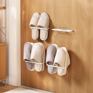 Wall-Mounted Slipper Rack robe hooks Paste Punch-Free Factory Wholesale Iron Simple Bathroom Storage Storage Shoe