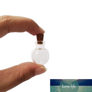 10 st 20x24x6 mm Små glasflaskor med korkar DIY Mini Round Ball Jars Gåvor Flaskor Lovely Little Pendants