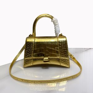 スーパートップの本物の品質デザイナーファッション女性レディバッグハンドバッグストラップショルダーミニスタイルクロスボディ財布本物のワニの革の落書き財布