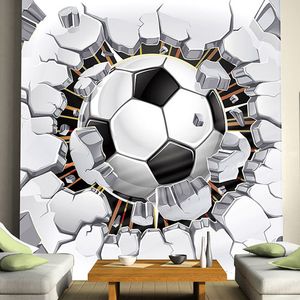 いいね！サッカー写真壁画カスタム任意のサイズ3Dボーイズキッズルームソファシームレス壁紙壁紙ロールテレビ背景壁の家の装飾