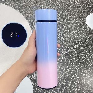 Multi Color Intelligente Edelstahl Vakuumflasche Becher Trinken Temperaturanzeige Flaschen Reisen Auto Suppe Kaffeetasse Wasserflaschen