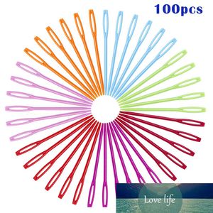 Crochet Hooks DIY Sweater Weaving Tools Tapestry Wool Yarn Needle Plastic Muliti-Color 7CM 100Pcs Knitting Needles