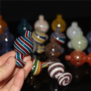 narghilè Carb Cap Tappi a sfera in vetro colorato per bong ad acqua con bordo smussato banger al quarzo dab rig