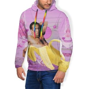 Nicolas Nicholas Cage Banana Vaporwave poliester na zewnątrz pulover z kapturem ciepłe bluzy 201020