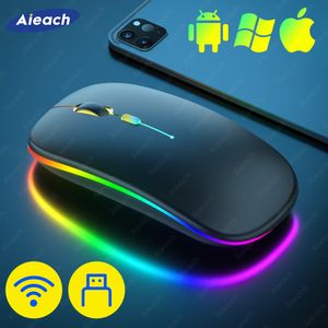 Backlight Беспроводная USB Мышь Bluetooth-Совместимые Мыши для ПК Компьютерный Ноутбук Планшетный Телефон Перезаряжаемый Тихо Эргономичная Мышь