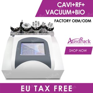 Bästa pris Bio Vacuum RF Ultrasonic 40K Cavitation Slimming Wrinkle Removal Radio Frekvens Body Face Hud Dra åt skönhetsutrustning